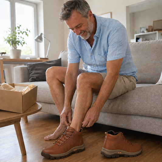 ⚡ 30% de desconto, apenas desta vez! 👞 Sapatos artesanais em couro italiano genuíno ✅ Macios e confortáveis, antiderrapantes e estáveis — aliviam a dor nos pés, para caminhar confortavelmente durante todo o dia.
