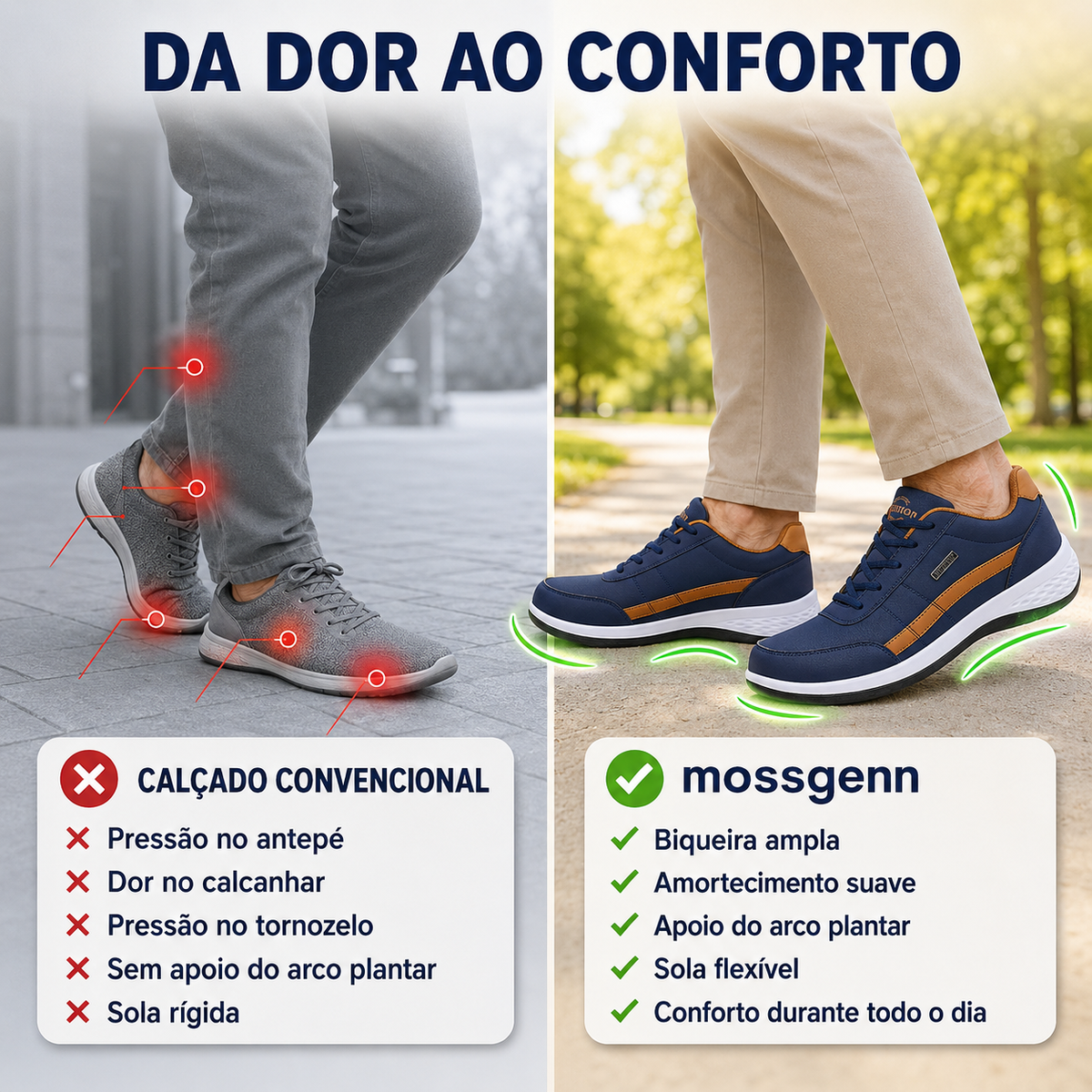 ⚡ 30% de desconto, só desta vez!! ⏰ Feito à mão em couro genuíno italiano ✅ Suporte do arco do pé — alivia as dores ✅ Amortecimento, design ergonómico, ideal para caminhadas prolongadas.