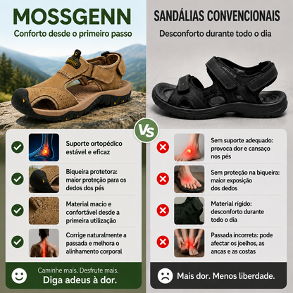 ⏰ Só hoje! 30% de desconto! ✅ Sandálias artesanais de alta qualidade em pele italiana genuína, com apoio do arco do pé: reduzem a pressão nos pés, design ergonómico, mais conforto ao caminhar durante todo o dia.