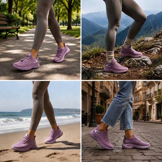 ⏰ Último dia! 30% de desconto! Não perca! Sapatos ortopédicos com design ergonómico e absorção de impacto ✅ Suporte para o arco do pé, concebidos especificamente para as mulheres europeias.
