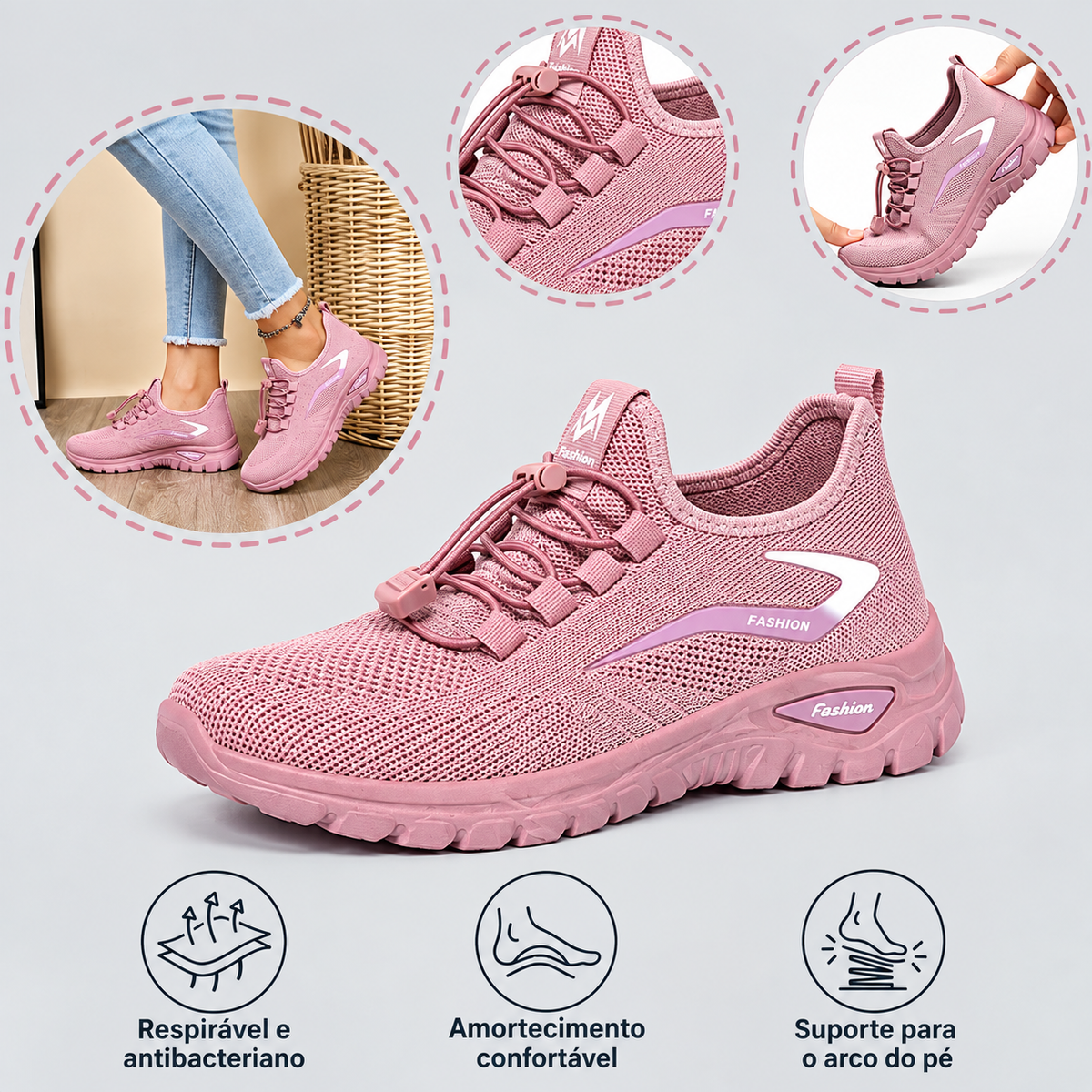 ⏰ Último dia! 30% de desconto! Não perca! Sapatos ortopédicos com design ergonómico e absorção de impacto ✅ Suporte para o arco do pé, concebidos especificamente para as mulheres europeias.