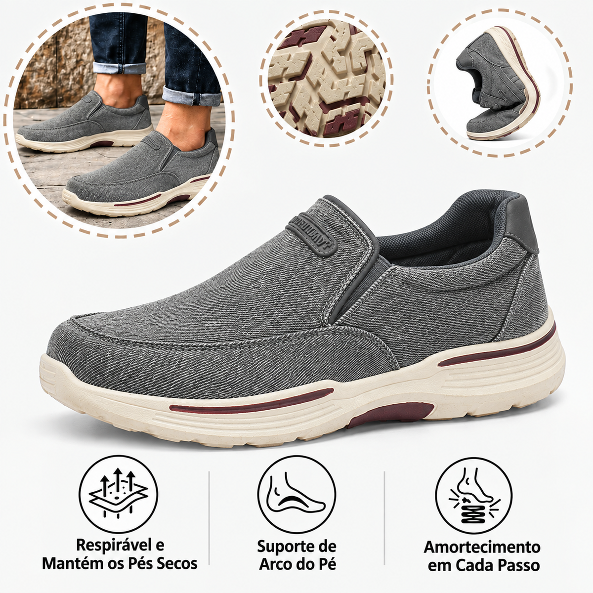 🎉 30% de desconto hoje! ⏰ Calçado confortável e de alta qualidade ✅ Concebido para caminhar com conforto, macio e confortável, com excelente suporte 🦶 Suporte do arco do pé para aliviar a dor nos pés