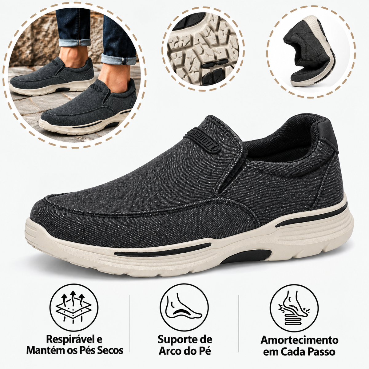 🎉 30% de desconto hoje! ⏰ Calçado confortável e de alta qualidade ✅ Concebido para caminhar com conforto, macio e confortável, com excelente suporte 🦶 Suporte do arco do pé para aliviar a dor nos pés