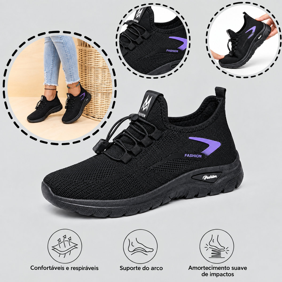 ⏰ Último dia! 30% de desconto! Não perca! Sapatos ortopédicos com design ergonómico e absorção de impacto ✅ Suporte para o arco do pé, concebidos especificamente para as mulheres europeias.