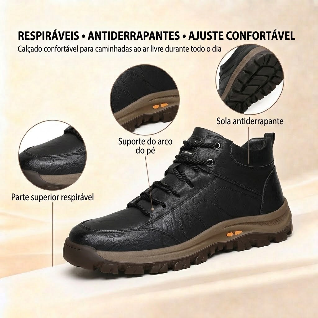 ⏰ Último dia! 30% de desconto! 👞 Sapatos de alta qualidade em pele italiana genuína 🐂 Costurados à mão, macios e confortáveis ✅ Apoio ergonómico do arco do pé, alivia as dores nos pés, caminhada confortável durante todo o dia.