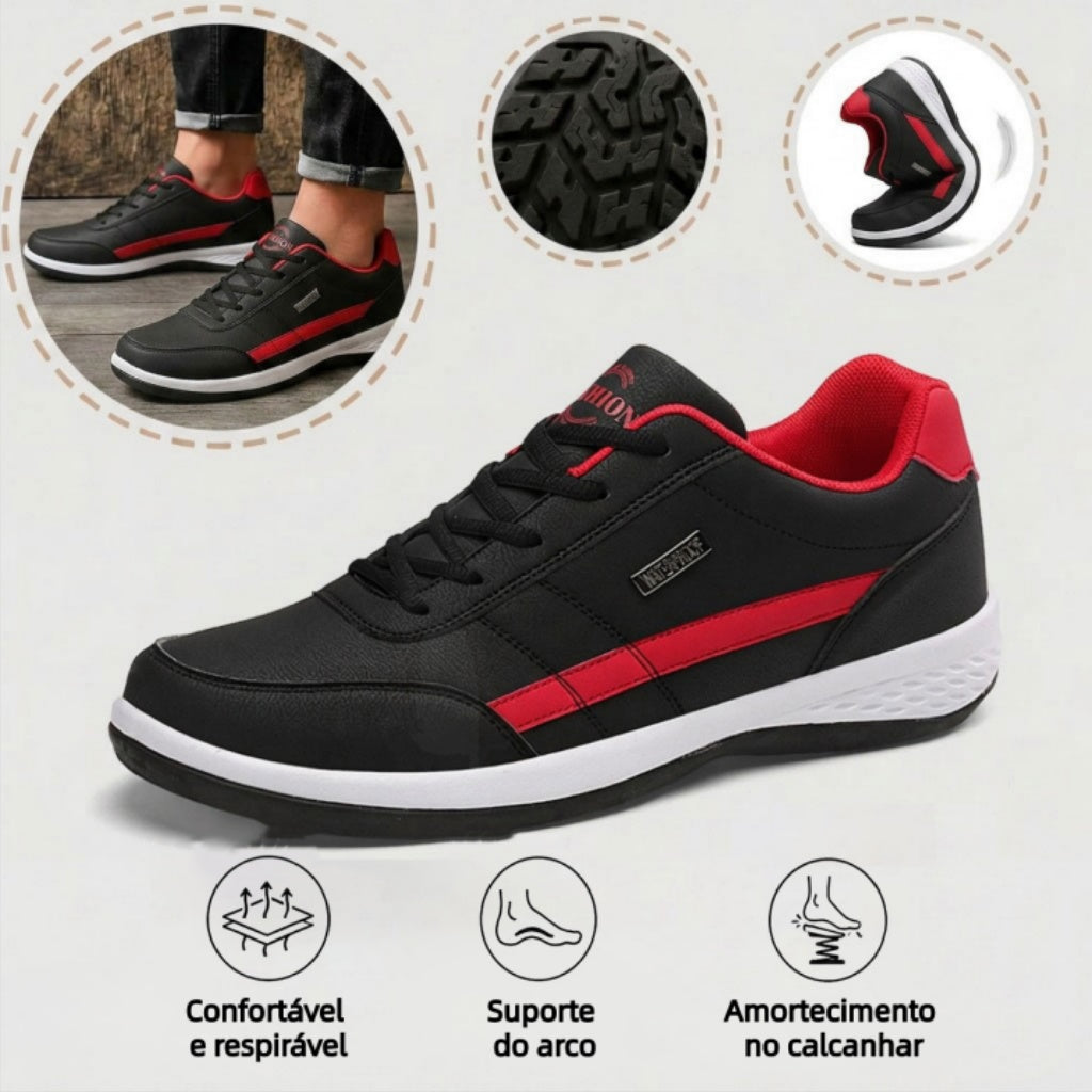 ⏰ Último dia! 30% de desconto! 👞 Sapatos de alta qualidade em pele italiana genuína 🐂 Costurados à mão, macios e confortáveis ✅ Apoio ergonómico do arco do pé, alivia as dores nos pés, caminhada confortável durante todo o dia.