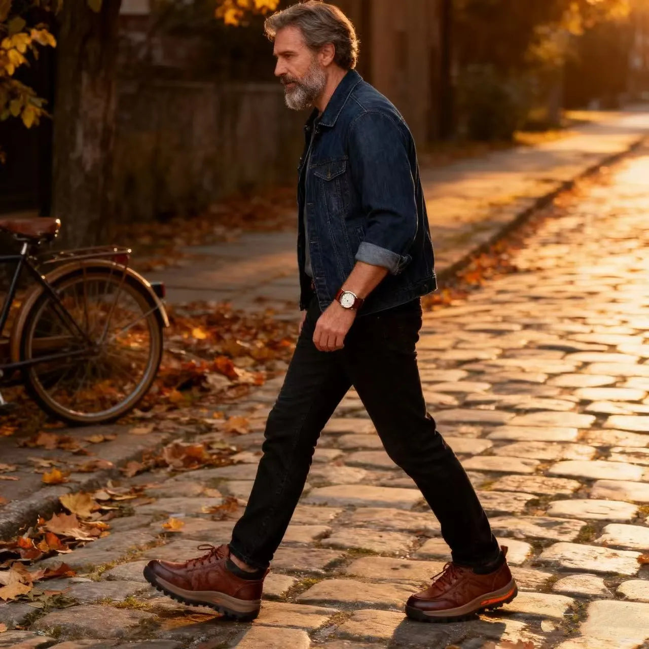 ⏰ Último dia! 30% de desconto! 👞 Sapatos de alta qualidade em pele italiana genuína 🐂 Costurados à mão, macios e confortáveis ✅ Apoio ergonómico do arco do pé, alivia as dores nos pés, caminhada confortável durante todo o dia.