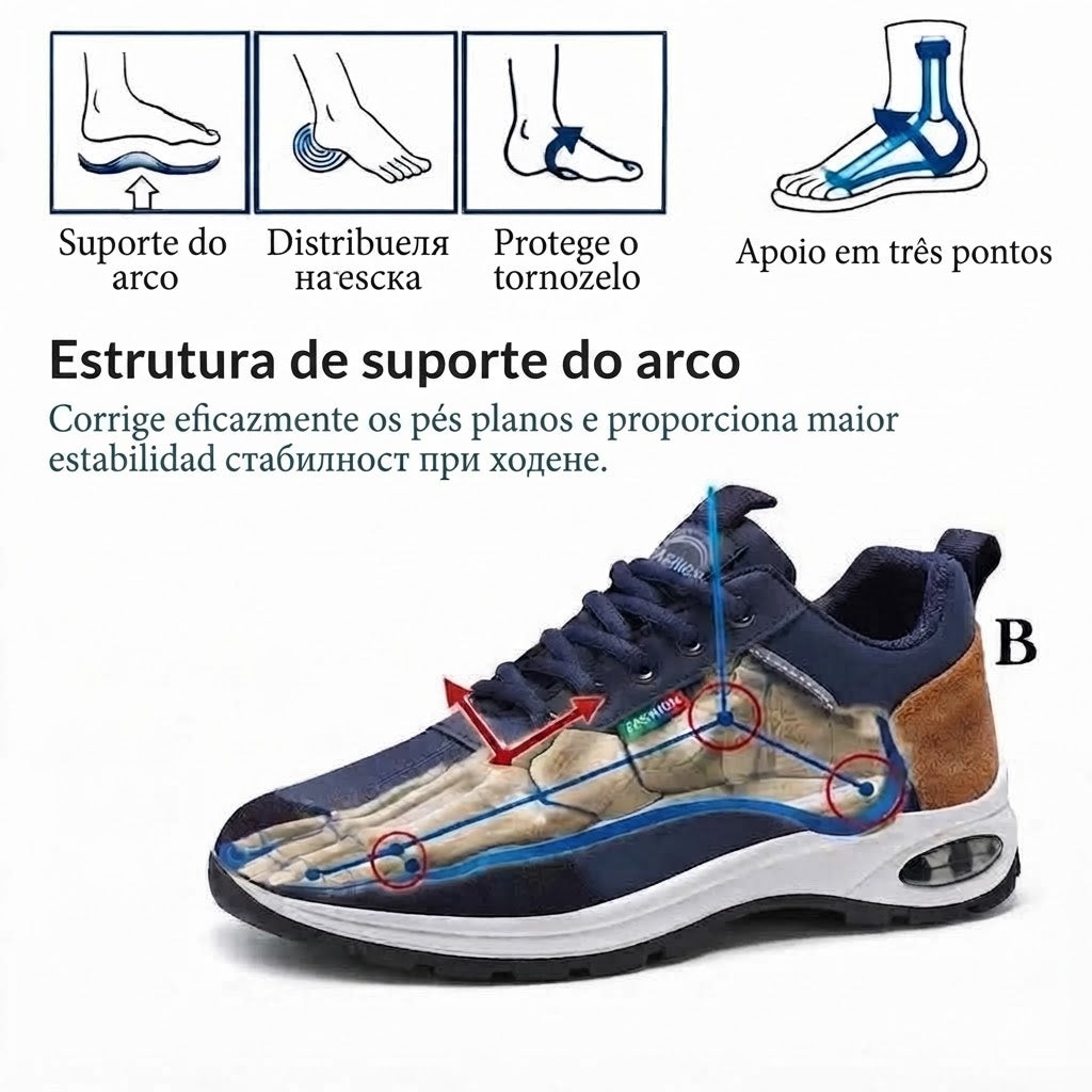 ⏰ Só hoje! 30% de desconto!✅ Calçado ortopédico italiano de alta qualidade, em pele genuína, feito à mão, com suporte do arco plantar: reduz a pressão sobre os pés, design ergonómico e caminhada confortável durante todo o dia.