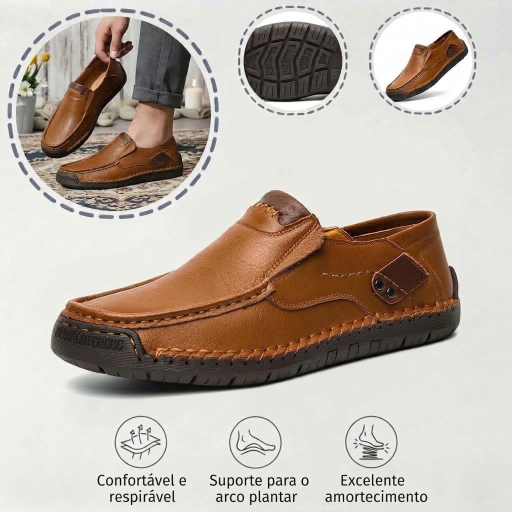 🎁 Último dia, 30% de desconto! Não perca! ⏰ Sapatos de pele genuína italianos, feitos à mão ✅ Suporte do arco plantar: alivia o desconforto ✅ Design ergonómico, para caminhar sem dores
