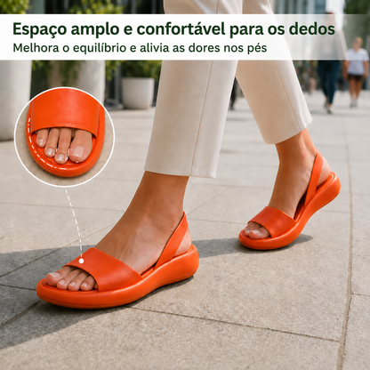⏰ Último dia! 30% de desconto! Não perca! ✅ Sandálias em pele italiana genuína com apoio do arco do pé: aliviam a dor nos pés e apresentam um design ergonómico.