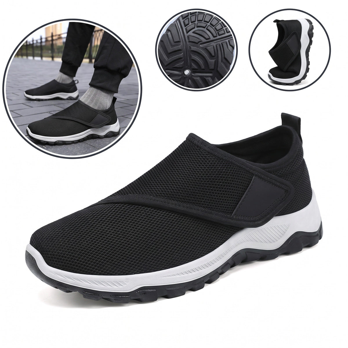🔥 30% de desconto - Calçado ortopédico com design ergonómico ⏰ Leve e respirável 👞 Suporte de arco para caminhar mais confortável.