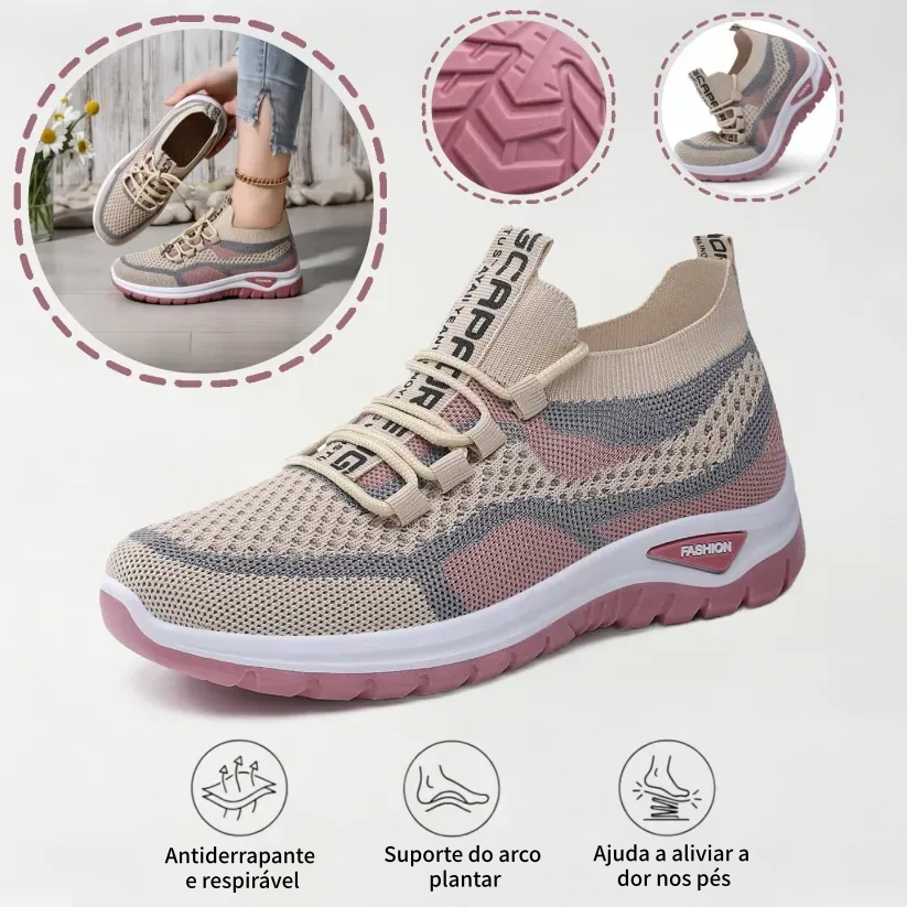 ⏰ Último dia! 30% de desconto! Não perca! Sapatos ortopédicos com design ergonómico e absorção de impacto ✅ Suporte para o arco do pé, concebidos especificamente para as mulheres europeias.