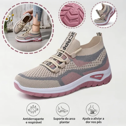 ⏰ Último dia! 30% de desconto! Não perca! Sapatos ortopédicos com design ergonómico e absorção de impacto ✅ Suporte para o arco do pé, concebidos especificamente para as mulheres europeias.