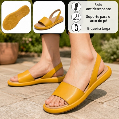 ⏰ Último dia! 30% de desconto! Não perca! ✅ Sandálias em pele italiana genuína com apoio do arco do pé: aliviam a dor nos pés e apresentam um design ergonómico.
