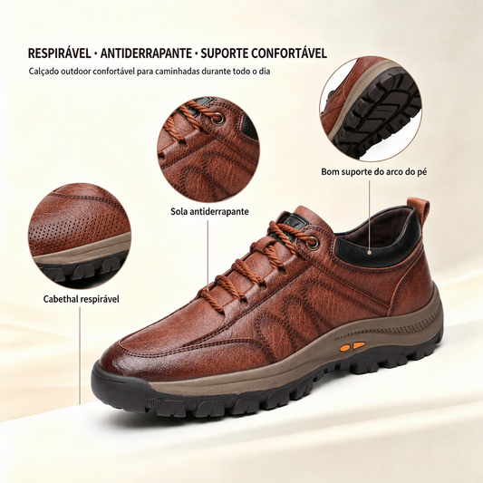 ⏰ Último dia! 30% de desconto! 👞 Sapatos de alta qualidade em pele italiana genuína 🐂 Costurados à mão, macios e confortáveis ✅ Apoio ergonómico do arco do pé, alivia as dores nos pés, caminhada confortável durante todo o dia.