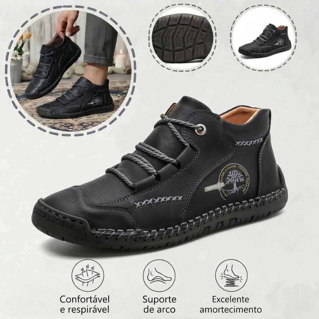 🎁 Último dia, 30% de desconto! Não perca! ⏰ Sapatos de pele genuína italianos, feitos à mão ✅ Suporte do arco plantar: alivia o desconforto ✅ Design ergonómico, para caminhar sem dores