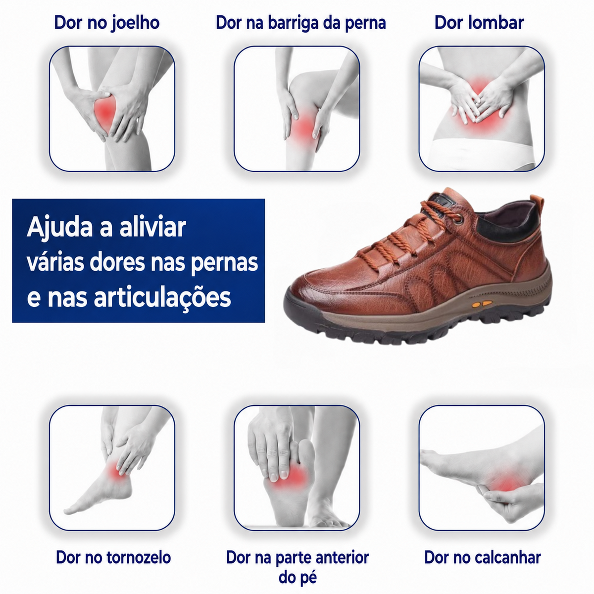 ⏰ Último dia! 30% de desconto! 👞 Sapatos de alta qualidade em pele italiana genuína 🐂 Costurados à mão, macios e confortáveis ✅ Apoio ergonómico do arco do pé, alivia as dores nos pés, caminhada confortável durante todo o dia.