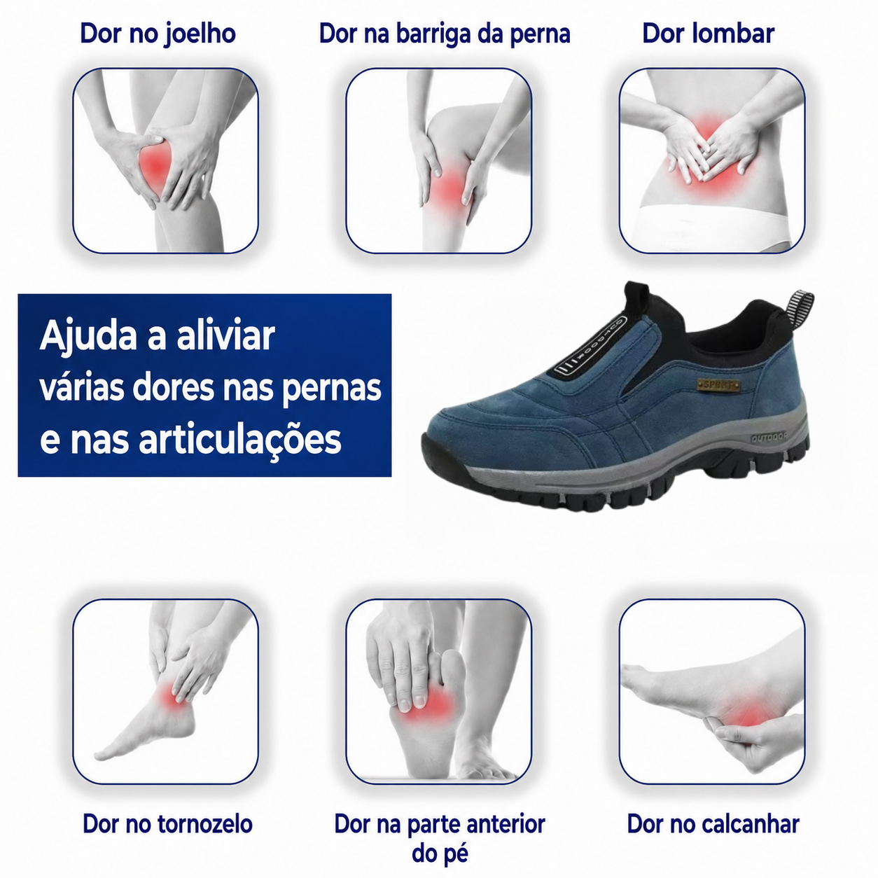 ⏰ 30% de desconto hoje – Não perca! 🔥 Calçado ortopédico de alta qualidade com design ergonómico e excelente suporte 🦶 Apoio do arco do pé – ajuda a aliviar as dores nos pés.
