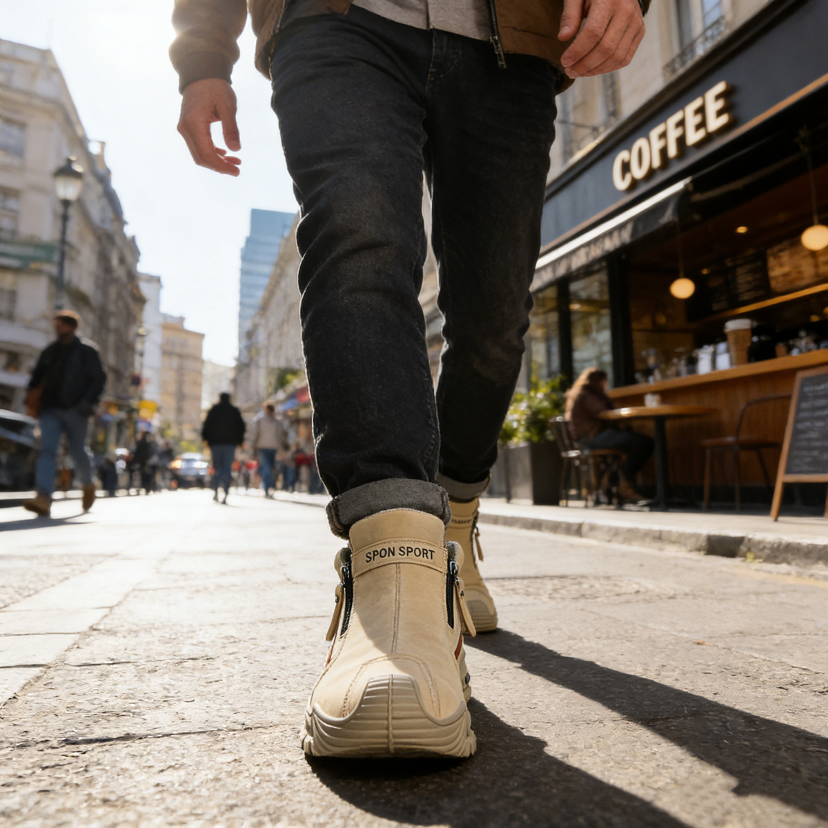🎉30% de desconto hoje! Sapato ortopédico masculino confortável 🐂 Feito de couro genuíno de vaca australiana 👞 Alivia a dor nos pés - Suporte para arco ✅ Adequado para caminhadas durante todo o dia
