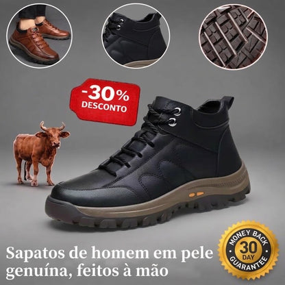 ⚡ 30% de desconto, apenas desta vez! 👞 Sapatos artesanais em couro italiano genuíno ✅ Macios e confortáveis, antiderrapantes e estáveis — aliviam a dor nos pés, para caminhar confortavelmente durante todo o dia.