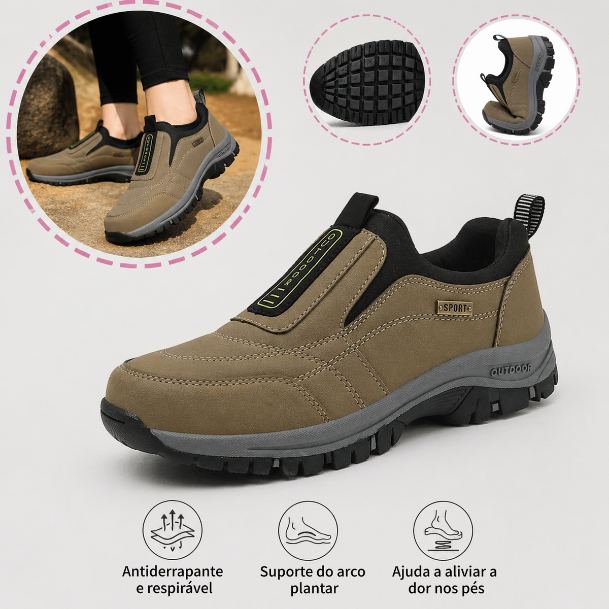 ⏰ 30% de desconto hoje – Não perca! 🔥 Calçado ortopédico de alta qualidade com design ergonómico e excelente suporte 🦶 Apoio do arco do pé – ajuda a aliviar as dores nos pés.