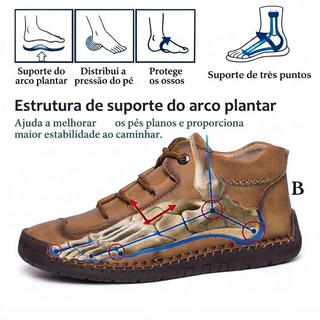 🎁 Último dia, 30% de desconto! Não perca! ⏰ Sapatos de pele genuína italianos, feitos à mão ✅ Suporte do arco plantar: alivia o desconforto ✅ Design ergonómico, para caminhar sem dores