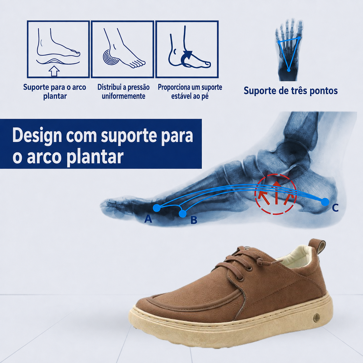 ⏰ Último dia! 30% de desconto! 👞 Sapatos de alta qualidade em pele italiana genuína 🐂 Costurados à mão, macios e confortáveis ✅ Apoio ergonómico do arco do pé, alivia as dores nos pés, caminhada confortável durante todo o dia.