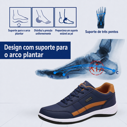⏰ Último dia! 30% de desconto! 👞 Sapatos de alta qualidade em pele italiana genuína 🐂 Costurados à mão, macios e confortáveis ✅ Apoio ergonómico do arco do pé, alivia as dores nos pés, caminhada confortável durante todo o dia.