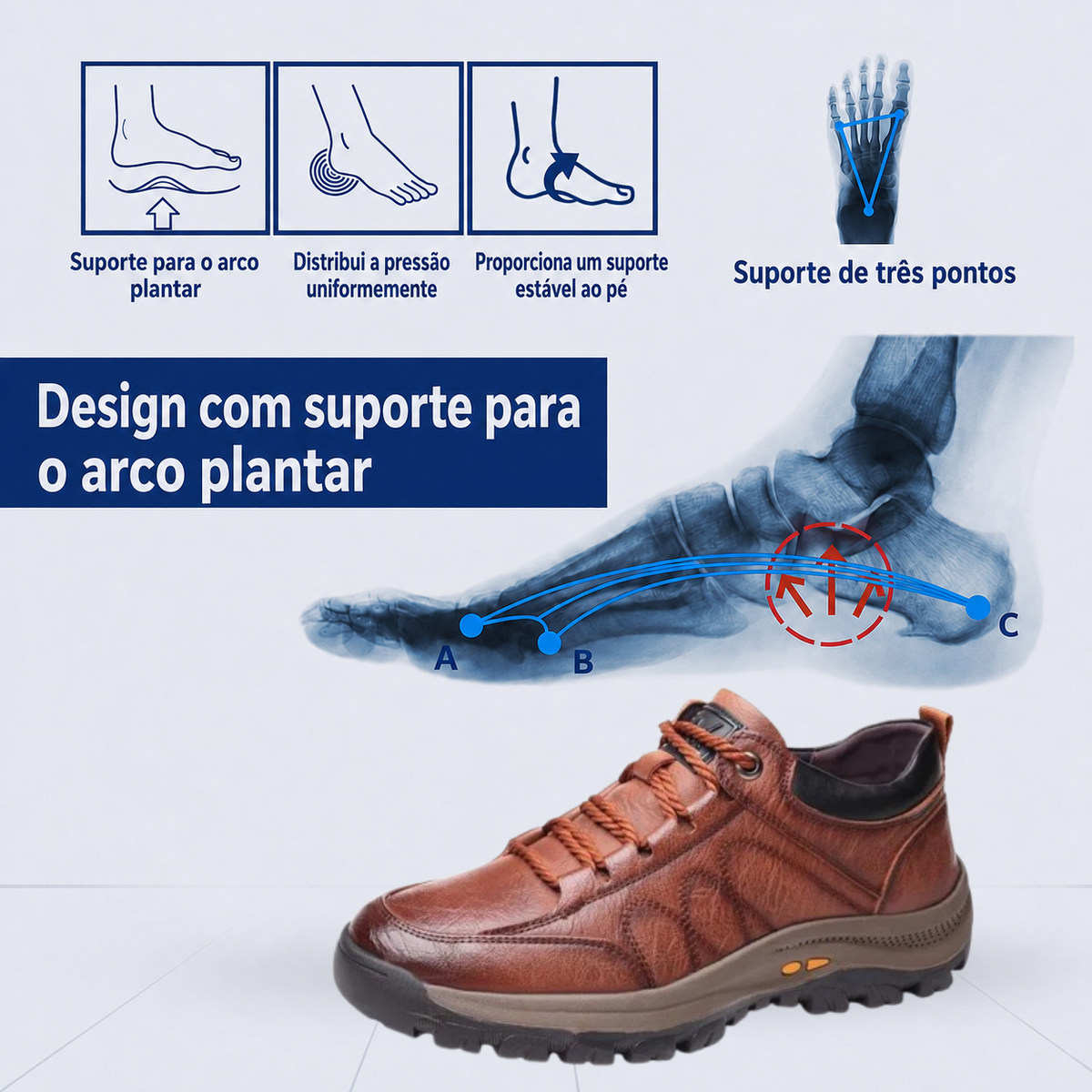⏰ Último dia! 30% de desconto! 👞 Sapatos de alta qualidade em pele italiana genuína 🐂 Costurados à mão, macios e confortáveis ✅ Apoio ergonómico do arco do pé, alivia as dores nos pés, caminhada confortável durante todo o dia.