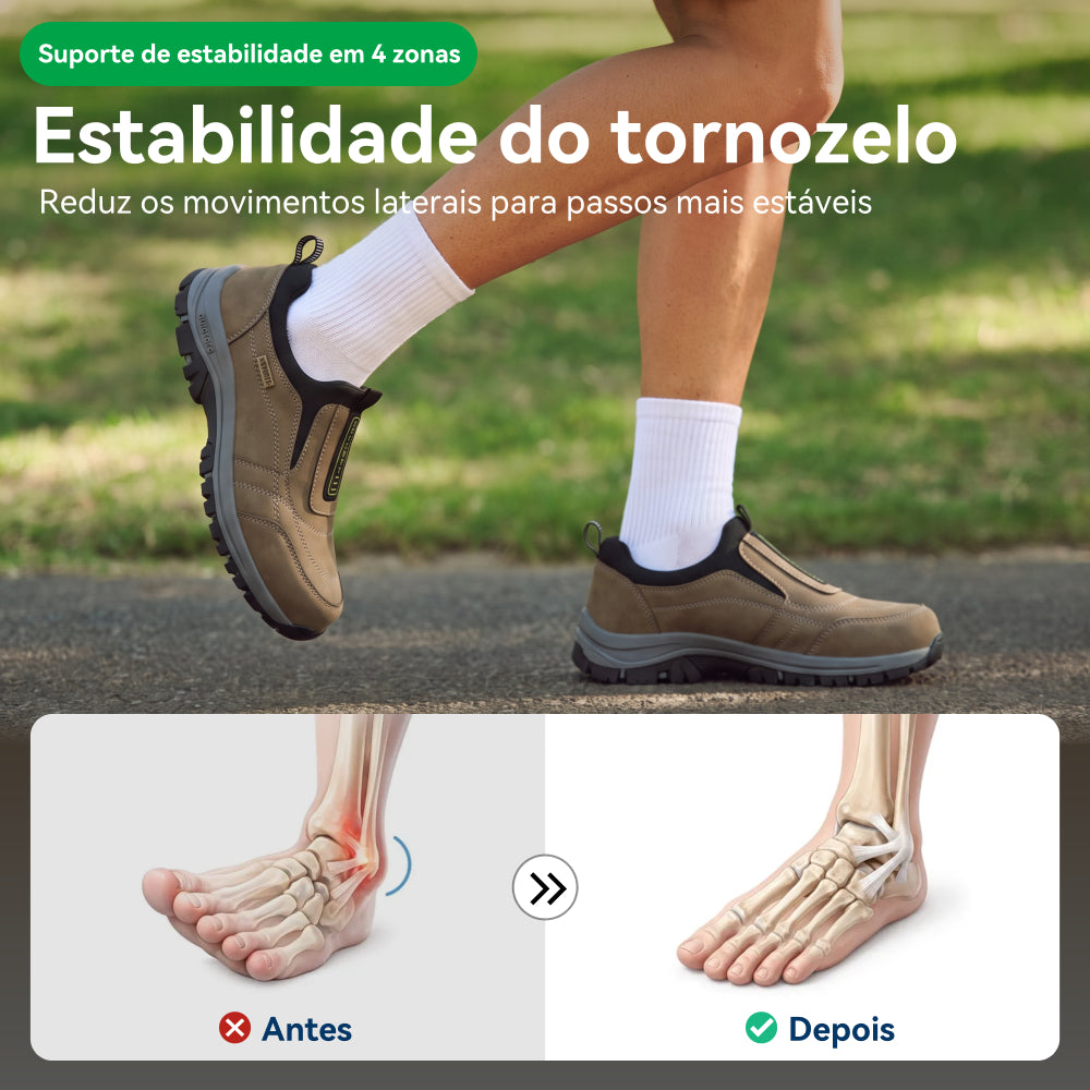 ⏰ 30% de desconto hoje – Não perca! 🔥 Calçado ortopédico de alta qualidade com design ergonómico e excelente suporte 🦶 Apoio do arco do pé – ajuda a aliviar as dores nos pés.
