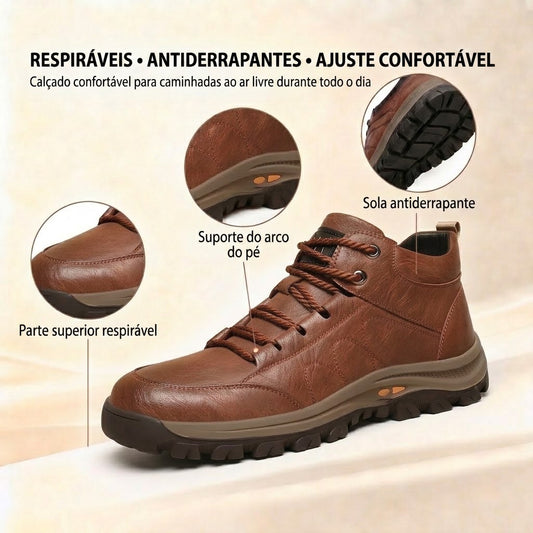 ⏰ Último dia! 30% de desconto! 👞 Sapatos de alta qualidade em pele italiana genuína 🐂 Costurados à mão, macios e confortáveis ✅ Apoio ergonómico do arco do pé, alivia as dores nos pés, caminhada confortável durante todo o dia.