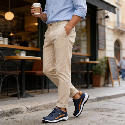 ⏰ Último dia! 30% de desconto! 👞 Sapatos de alta qualidade em pele italiana genuína 🐂 Costurados à mão, macios e confortáveis ✅ Apoio ergonómico do arco do pé, alivia as dores nos pés, caminhada confortável durante todo o dia.