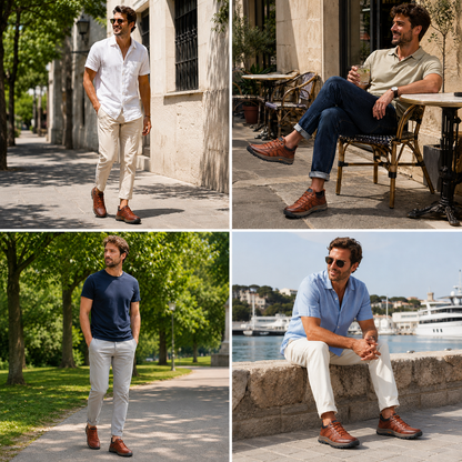 ⏰ Último dia! 30% de desconto! 👞 Sapatos de alta qualidade em pele italiana genuína 🐂 Costurados à mão, macios e confortáveis ✅ Apoio ergonómico do arco do pé, alivia as dores nos pés, caminhada confortável durante todo o dia.