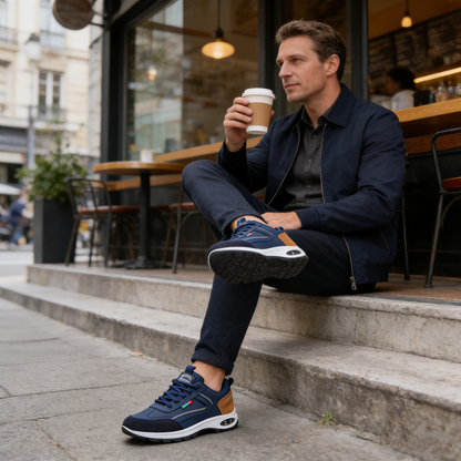 ⏰ Só hoje! 30% de desconto!✅ Calçado ortopédico italiano de alta qualidade, em pele genuína, feito à mão, com suporte do arco plantar: reduz a pressão sobre os pés, design ergonómico e caminhada confortável durante todo o dia.