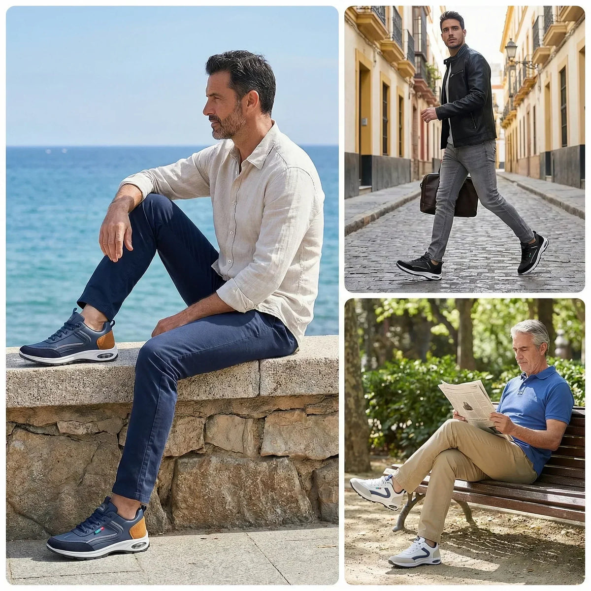 ⏰ Só hoje! 30% de desconto!✅ Calçado ortopédico italiano de alta qualidade, em pele genuína, feito à mão, com suporte do arco plantar: reduz a pressão sobre os pés, design ergonómico e caminhada confortável durante todo o dia.