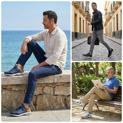 ⏰ Só hoje! 30% de desconto!✅ Calçado ortopédico italiano de alta qualidade, em pele genuína, feito à mão, com suporte do arco plantar: reduz a pressão sobre os pés, design ergonómico e caminhada confortável durante todo o dia.