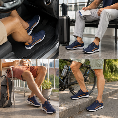 ⏰ Último dia! 30% de desconto! 👞 Sapatos de alta qualidade em pele italiana genuína 🐂 Costurados à mão, macios e confortáveis ✅ Apoio ergonómico do arco do pé, alivia as dores nos pés, caminhada confortável durante todo o dia.