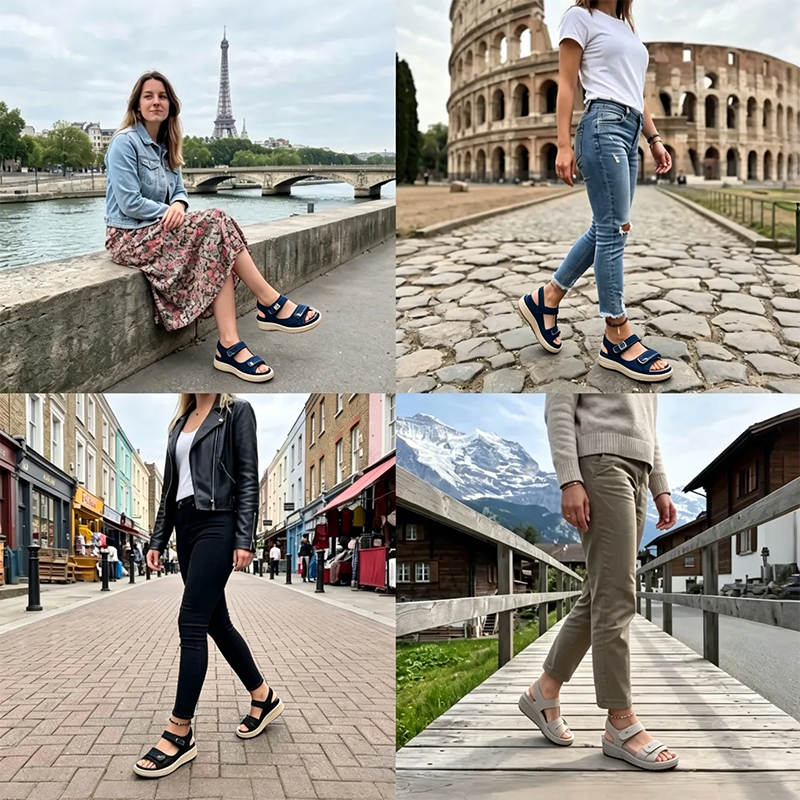 ⏰ Só hoje! 30% de desconto! ✅ Sandálias artesanais de alta qualidade em pele italiana genuína, com apoio do arco do pé: reduzem a pressão nos pés, design ergonómico, mais conforto ao caminhar durante todo o dia.