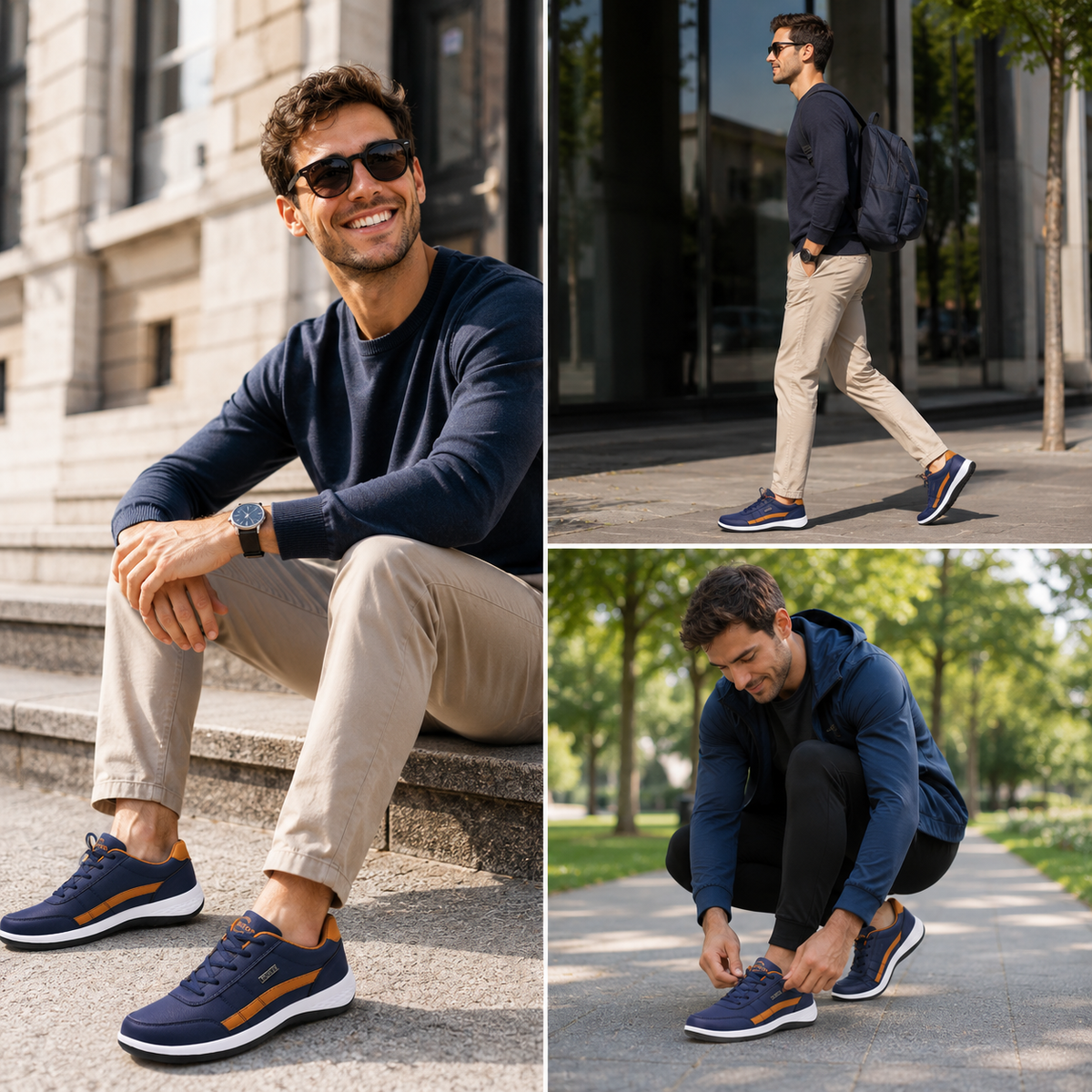 ⏰ Último dia! 30% de desconto! 👞 Sapatos de alta qualidade em pele italiana genuína 🐂 Costurados à mão, macios e confortáveis ✅ Apoio ergonómico do arco do pé, alivia as dores nos pés, caminhada confortável durante todo o dia.