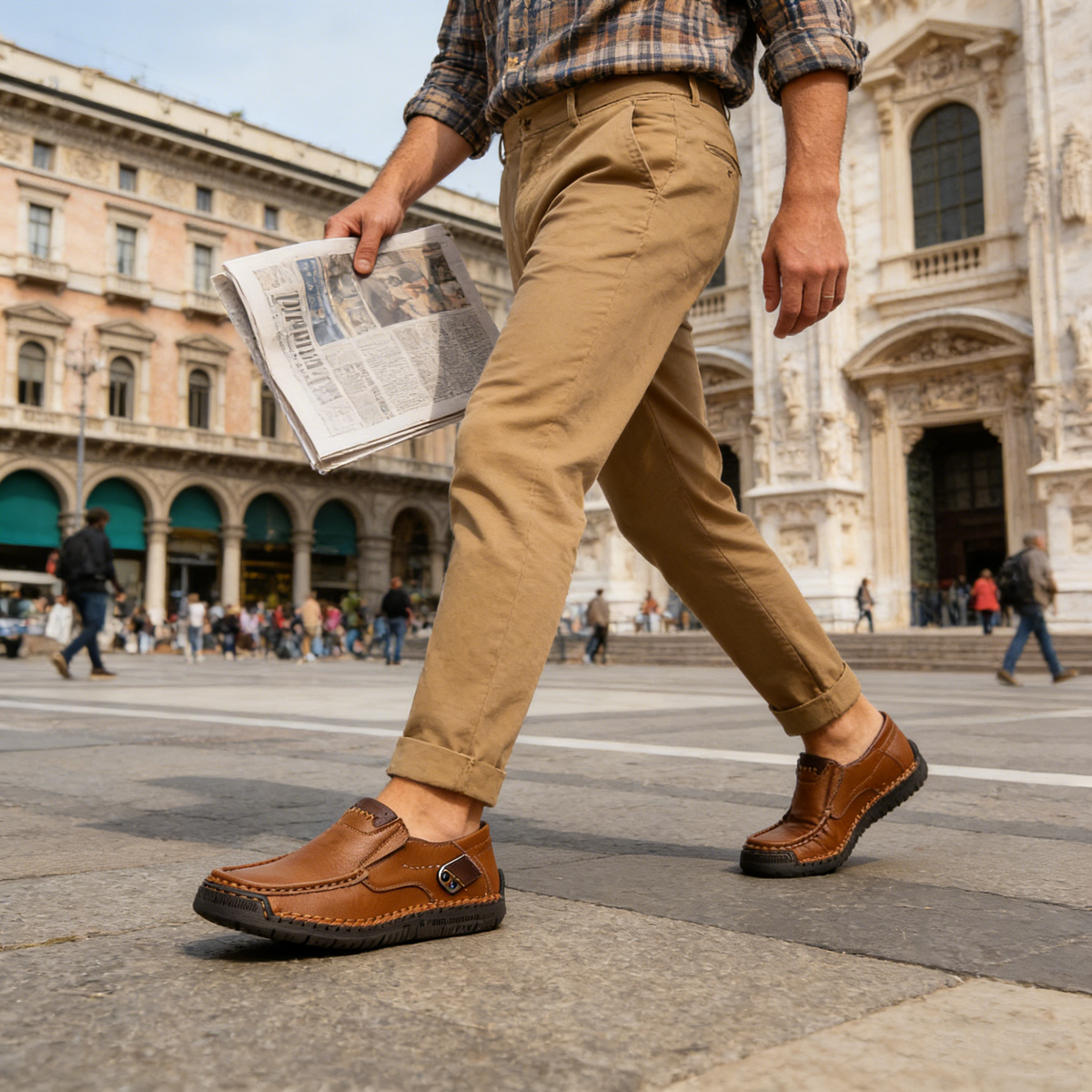 🎁 Último dia, 30% de desconto! Não perca! ⏰ Sapatos de pele genuína italianos, feitos à mão ✅ Suporte do arco plantar: alivia o desconforto ✅ Design ergonómico, para caminhar sem dores
