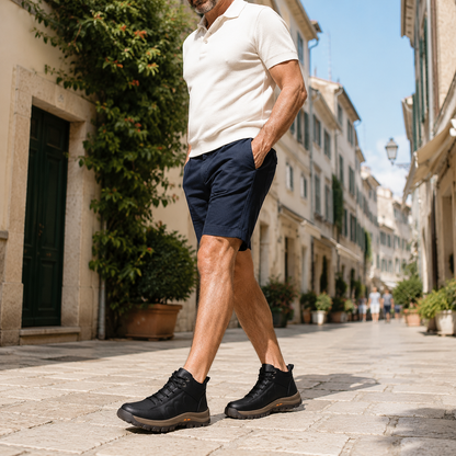 ⏰ Último dia! 30% de desconto! 👞 Sapatos de alta qualidade em pele italiana genuína 🐂 Costurados à mão, macios e confortáveis ✅ Apoio ergonómico do arco do pé, alivia as dores nos pés, caminhada confortável durante todo o dia.