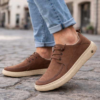⏰ Último dia! 30% de desconto! 👞 Sapatos de alta qualidade em pele italiana genuína 🐂 Costurados à mão, macios e confortáveis ✅ Apoio ergonómico do arco do pé, alivia as dores nos pés, caminhada confortável durante todo o dia.