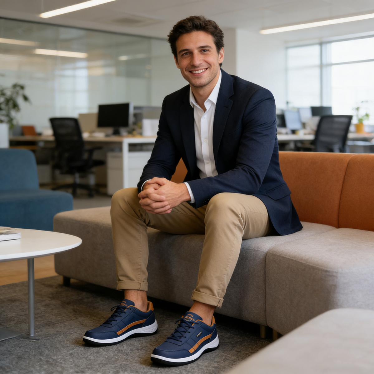 ⏰ Último dia! 30% de desconto! 👞 Sapatos de alta qualidade em pele italiana genuína 🐂 Costurados à mão, macios e confortáveis ✅ Apoio ergonómico do arco do pé, alivia as dores nos pés, caminhada confortável durante todo o dia.
