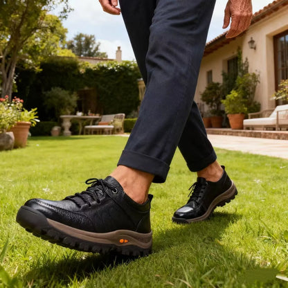 ⏰ Último dia! 30% de desconto! 👞 Sapatos de alta qualidade em pele italiana genuína 🐂 Costurados à mão, macios e confortáveis ✅ Apoio ergonómico do arco do pé, alivia as dores nos pés, caminhada confortável durante todo o dia.
