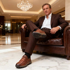 ⏰ Último dia! 30% de desconto! 👞 Sapatos de alta qualidade em pele italiana genuína 🐂 Costurados à mão, macios e confortáveis ✅ Apoio ergonómico do arco do pé, alivia as dores nos pés, caminhada confortável durante todo o dia.