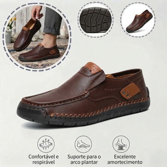 🎁 Último dia, 30% de desconto! Não perca! ⏰ Sapatos de pele genuína italianos, feitos à mão ✅ Suporte do arco plantar: alivia o desconforto ✅ Design ergonómico, para caminhar sem dores